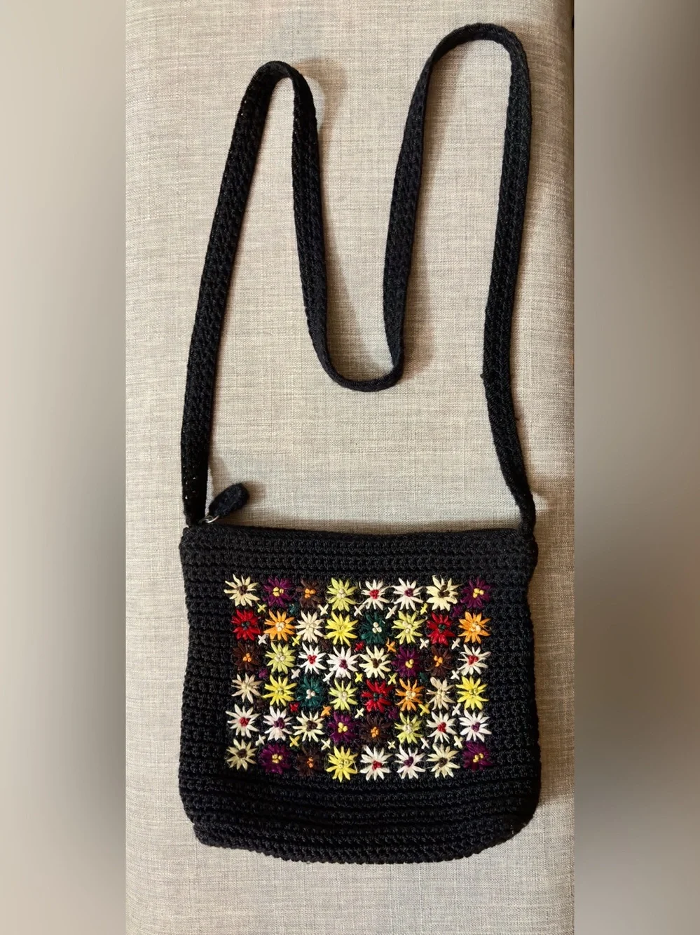 Y2K Liz Claiborne black purse boho style